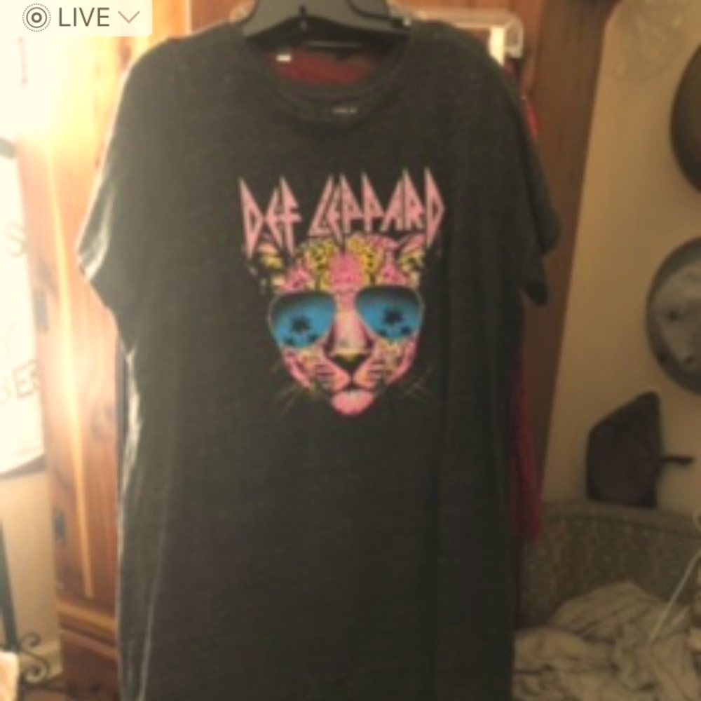 Lane Bryant Def Leopard T-shirt dress.